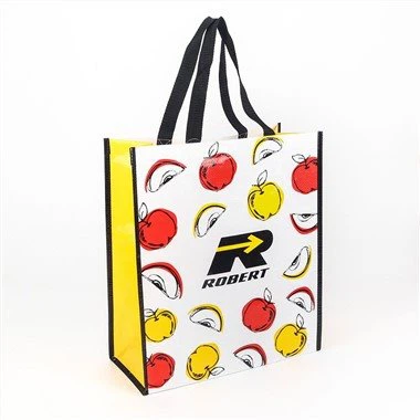 Laminated Tote Sache ak enprime plen